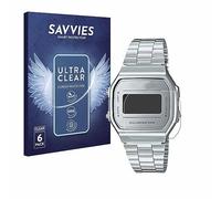 savvies Protector Pantalla para Casio A168WEM-7EF 6 Unidades - Película Ultra Transparente