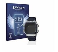 savvies Protector Pantalla para Casio AE-1200WH-1CVEF (6 Unidades) Película Ultra Transparente