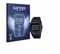 savvies Protector Pantalla para Casio G-Shock DW-5600RL-1 | 6 Unidades Transparente Protección Pantalla Made in Germany Película Ultra Transparente