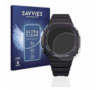 savvies Protector Pantalla para Casio G-Shock GA-B2100 6 Unidades - Película Ultra Transparente