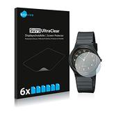 savvies Protector Pantalla para Casio Unisex MQ-24 (6 Unidades) Película Ultra Transparente