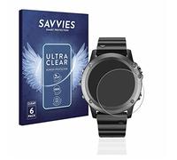 savvies Protector Pantalla para Garmin fenix 3/3 HR 6 Unidades - Película Ultra Transparente