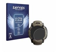 savvies Protector Pantalla para Garmin Instinct 2X Solar Tactical Edition | 6 Unidades Transparente Protección Pantalla Made in Germany Película Ultra Transparente