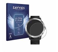 savvies Protector Pantalla para Garmin vivoactive 3 | 6 Unidades Transparente Protección Pantalla Made in Germany Película Ultra Transparente