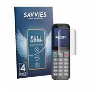 savvies Protector Pantalla para Gigaset COMFORT 600 | 4 Unidades Transparente Protección Pantalla Made in Germany 3D Curvo Full Cover Pantalla Completa