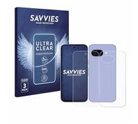savvies Protector Pantalla para Google Pixel 9a (Frontal+Trasero) (6 Unidades) Película Ultra Transparente