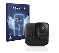 savvies Protector Pantalla para GoPro Hero 11 mini | Lente (Carcasa) 6 Unidades Transparente Protección Pantalla Made in Germany Película Ultra Transparente