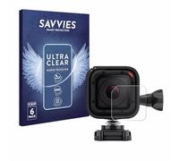 savvies Protector Pantalla para GoPro Hero 4 Session | Lente (Carcasa) 6 Unidades Transparente Protección Pantalla Made in Germany Película Ultra Transparente