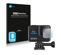 savvies Protector Pantalla para GoPro Hero 8 Black | (Lente) 6 Unidades Transparente Protección Pantalla Made in Germany Película Ultra Transparente