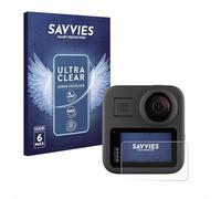 Savvies Protector Pantalla para GoPro Max | 6 Unidades Transparente Protección Pantalla Made in Germany Película Ultra Transparente