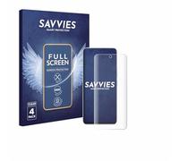 savvies Protector Pantalla para Honor 200 | 4 Unidades Transparente Protección Pantalla Made in Germany 3D Curvo Full Cover Pantalla Completa