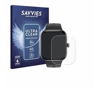 savvies Protector Pantalla para Honor Choice InFoWear Watch 2 Pro | 6 Unidades Transparente Protección Pantalla Made in Germany Película Ultra Transparente