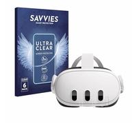 savvies Protector Pantalla para Meta Quest 3 (6 Unidades) Película Ultra Transparente