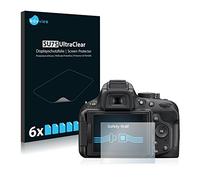 savvies Protector Pantalla para Nikon D5200 6 Unidades - Película Ultra Transparente