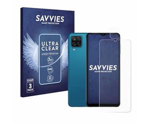savvies Protector Pantalla para Samsung Galaxy A12 (Frontal+Cámara) 6 Unidades - Película Ultra Transparente