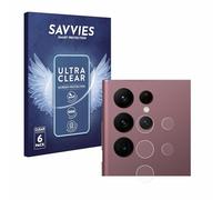 savvies Protector Pantalla para Samsung Galaxy S22 Ultra 5G Enterprise Edition (SÓLO Cámara) (6 Unidades) Película Ultra Transparente