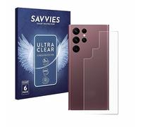 savvies Protector Pantalla para Samsung Galaxy S22 Ultra 5G (Trasero) 6 Unidades - Película Ultra Transparente