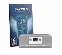 savvies Protector Pantalla para TechniSat Digitradio 372 CD | 6 Unidades Transparente Protección Pantalla Made in Germany Película Ultra Transparente