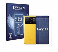 savvies Protector Pantalla para Xiaomi Poco X6 Pro (Frontal+Cámara) (6 Unidades) Película Ultra Transparente