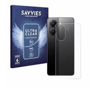 savvies Protector Pantalla para Xiaomi Poco X7 Pro | (Trasero) 6 Unidades Transparente Protección Pantalla Made in Germany Película Ultra Transparente