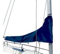 SavvyCraft Cubierta Impermeable para Vela Principal, Resistente 600D, protección UV, Resistente a la Intemperie, Longitud de la Pluma de 11 a 12 pies, Color Azul Marino