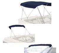 SavvyCraft Funda de reemplazo de toldo bimini de 4 arcos de 10 pies de largo, toldo de sol impermeable de grado marino duradero, toldo de barco de lona, fácil instalación con mangas con cremallera, 4