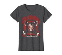 Saw Jigsaw Pig Mask Heavy Metal Horror Movie Camiseta, Mujer, Jaspeado Oscuro, S