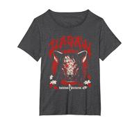 Saw Jigsaw Pig Mask Heavy Metal Horror Movie Camiseta, Mujer Tallas Grandes, Jaspeado Oscuro, 6XL Grande