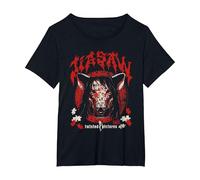 Saw Jigsaw Pig Mask Heavy Metal Horror Movie Camiseta, Mujer Tallas Grandes, Negro, 5XL Grande