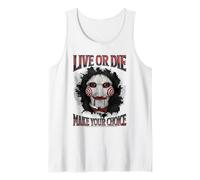 Saw Live or Die Make Your Choice Billy Horror Movie Camiseta sin Mangas