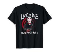 Saw Live or Die Spiral Jigsaw Horror Movie Camiseta, Hombre, Negro, 3XL