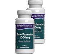 Saw Palmetto 1.000 mg | Extracto de Serenoa Repens | 360 Comprimidos Veganos | Complemento Alimenticio Natural | Suministro para 3 Meses | SimplySupplements