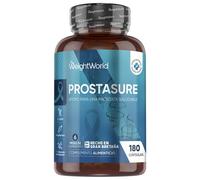 Saw Palmetto 250 mg - 180 Cápsulas para la Salud de la Próstata - Con Hoja de Ortiga, Vitaminas y Minerales - ProstaSure