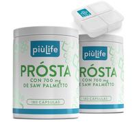 Saw Palmetto Prostata 700 mg PiùLife, 360 Cápsulas, 2 al Día | Para 6 Meses, Serenoa Repens con Pygeum Africanum, Extracto de Arándano, Calabaza, Ortiga, Bienestar Vías Urinarias Hombre
