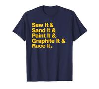 Saw & Sand & Paint Funny Pinewood Derby Typography Cub Scout Camiseta
