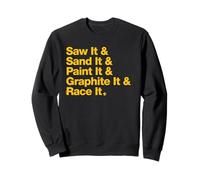 Saw & Sand & Paint Funny Pinewood Derby Typography Cub Scout Sudadera