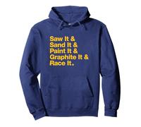Saw & Sand & Paint Funny Pinewood Derby Typography Cub Scout Sudadera con Capucha