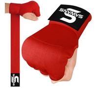 SAWANS Guantes Interiores de Boxeo para protección de Las Manos, Correas largas para muñeca, elásticos, Acolchados, Guantes de Combate para Artes Marciales, Saco de Boxeo, Manoplas de Gel para