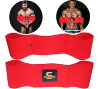SAWANS Press de banca Sling Power Levantamiento de Pesas Entrenamiento Fitness Aumentar la Fuerza Push Up Gym Entrenamiento Bíceps (2XL, Rojo)