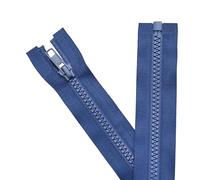 Sawaoke 2 Piezas #5 20 cm Chaqueta Separada Cremallera de Costura de Plástico Azul Marino para Sastre a Granel Bricolaje Ropa