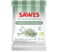 SAWES Pastillas Balsámicas Liquen de Islandia Caramelos Sin Azúcar con Vitamina C Suavizan y Refrescan la Garganta Bolsa de 50 Gr