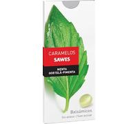 SAWES Pastillas Balsámicas Menta Caramelos Sin Azúcar con Mentol y Aceite de Menta Refrescan la Garganta y Despejan Caja de 10 Pastillas 22 g