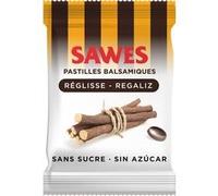 SAWES Pastillas Balsámicas Regaliz Caramelos Sin Azúcar con Extracto de Raíz de Regaliz Suavizan la Garganta y Refrescan Bolsa de 50 Gr