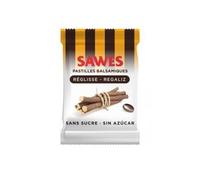Sawes Pastillas balsámicas sin azúcar sabor Regaliz Vitamina C en bolsa 50 g