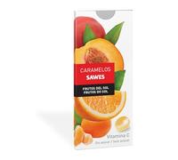 SAWES Pastillas Refrescantes Frutos del Sol Caramelos Sin Azúcar con 7 Vitaminas Alivio de Garganta y Refrescan el Aliento Caja de 10 Pastillas 22 g