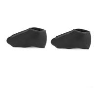 Sawhamale 2 fundas de neopreno para botas de patinaje sobre hielo, protectores cálidos de invierno con cremallera y cierre táctil para adultos y niños, tamaño pequeño o grande, color negro