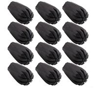 Sawhamale 24 fundas de goma antideslizantes para bastón de trekking para senderismo y camping, protectores de pie de plástico que absorben los golpes, 5,5 x 4,5 cm, color negro (estilo 1)