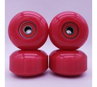 Sawhamale 4 ruedas de monopatín de longboard suaves de 52 x 32 mm 95A con rodamientos ABEC-9 para Street Cruising (rojo)