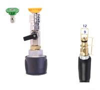 Sawhamale Adaptador de conexión rápida para lavadora a presión, adaptadores de arandelas a presión de conexión rápida de 1/4, adaptadores de arandelas a presión de acero inoxidable y plástico con