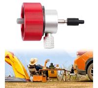 Sawhamale Adaptador de tanque de gas propano de rayas verticales con puerto de aceite de silicona, accesorio de repuesto de metal para lubricar sellos de revistas, diseño sin fugas para camping y uso